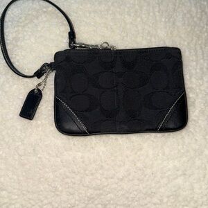 Coach Black Signature Wristlet